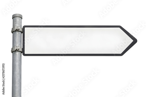 Blank white rectangular label with black border isolated on white background