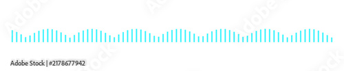 Fotografía Blue sound wave audio frequency visualization isolated on transparent background