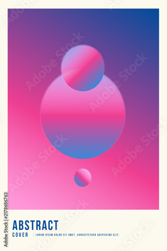 Abstract Sphere Gradient Design: A minimalist poster featuring a gradient background with abstract, colorful spheres, evoking a sense of modern design and artistic expression.