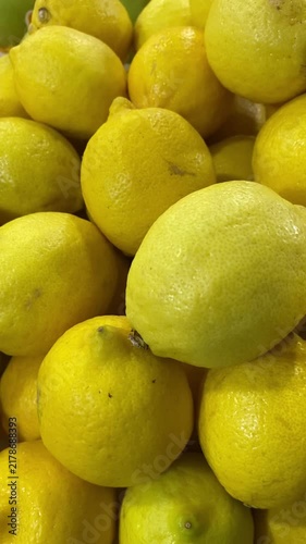 Fresh yellow lemon, lemon and lime
