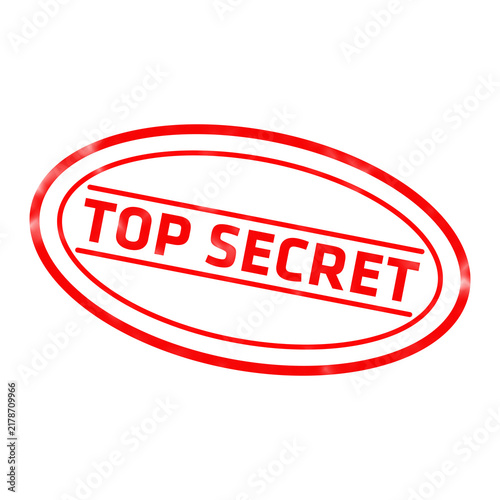 Canvastavla A red rubber stamp style with the text secret written in bold capital letters in