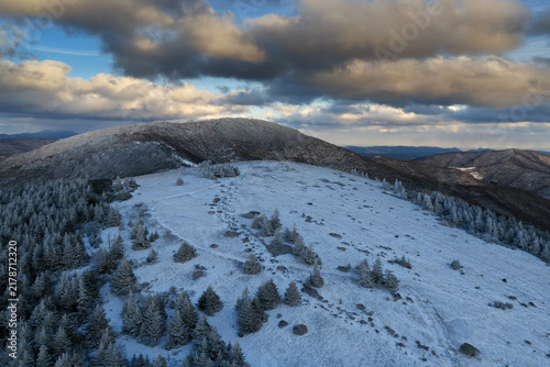 Foto winter along the appalachian trail