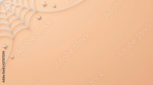 Halloween spiderweb background with empty space for text