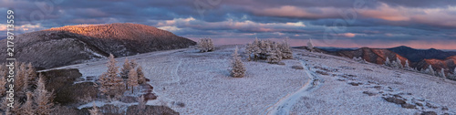 Cuadro en lienzo panoramic winter view of carvers gap tennessee
