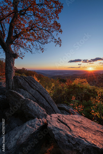 Cuadro en lienzo morning view of the appalachian mountains