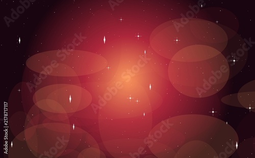 Canvas Print Abstract background featuring glowing red light orbs and soft bokeh