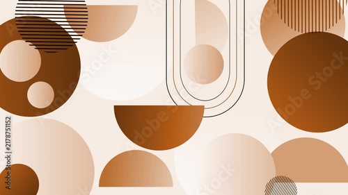 Abstract geometric circles composition background animation