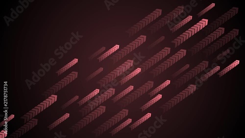 Metallic chevron arrows diagonal pattern background animation