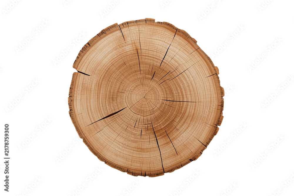 Fototapeta premium Round Wooden Log Cross Section