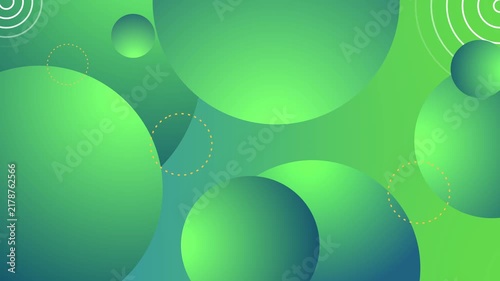 Abstract background with overlapping gradient circles and soft geometric shapes animation