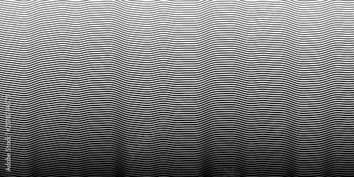 Monochrome wavy line pattern featuring dark grey gradient transition suitable for modern digital wallpaper and textile.