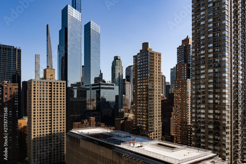 New York City Manhattan skyline view from midtown