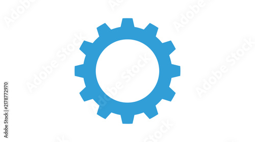 Gear icon with gray center a flat vector illustration on white background