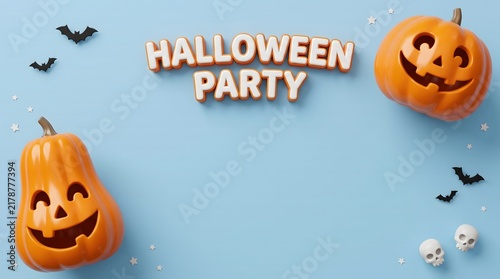 Celebrate the spooky season with a festive halloween party complete with pumpkins and playful bats