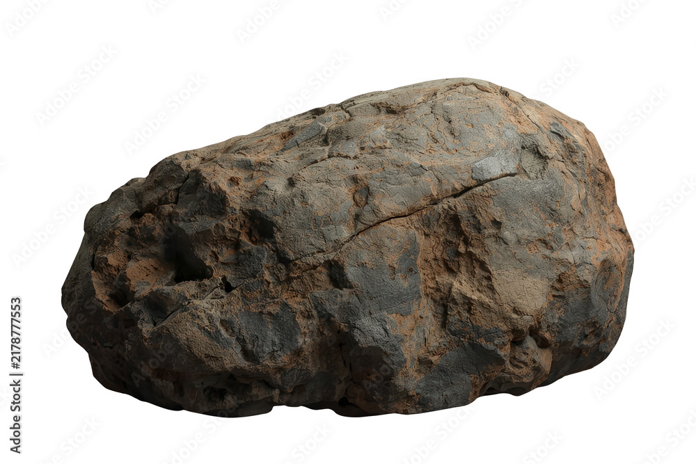 Fototapeta premium Large rugged dark natural stone with rough surface