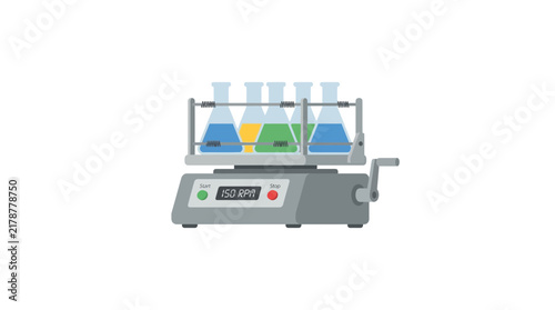 Laboratory Shaker with Flasks Isolated