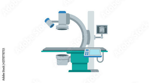 Medical C-Arm Machine Isolated on Transparent Background