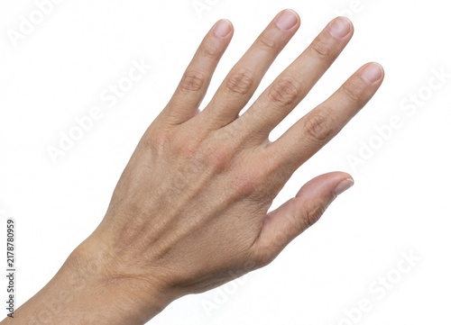 Close Up View Of Human Hand With Fingers Spread Out