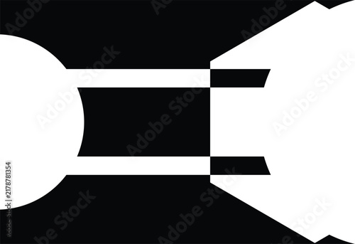 Bold Geometric Horizontal Abstract Logo Design