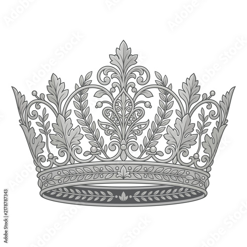 Bild auf Leinwand Elegant Ornamental Royal Crown Illustration