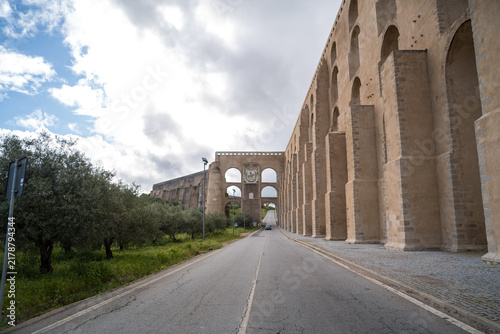 Aqueduct Amoreira Elvas Portugal Landmark Architecture