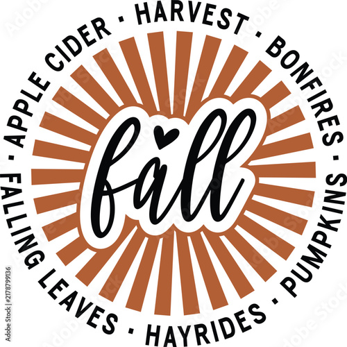 Fall SVG, Fall Circle SVG, Fall Monogram Frame SVG, Autumn Circle Cut File, Thanksgiving PNG for Cricut & Silhouette