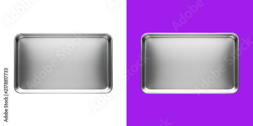 Canvastavla Empty rectangular metal baking sheet tray for cooking and food preparation