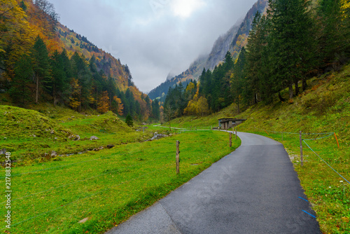 Footpath in the Alpstein range, Appenzell