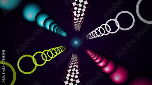 Infinite Geometry Cascade Memphis 90s Smooth Tunnel Gallery Lighting