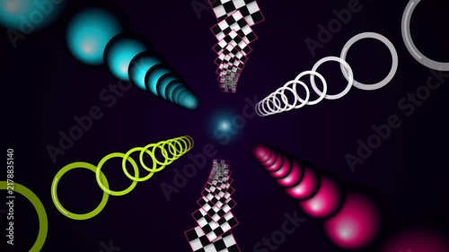 Infinite Geometry Cascade Memphis 90s Smooth Tunnel Gallery Lighting