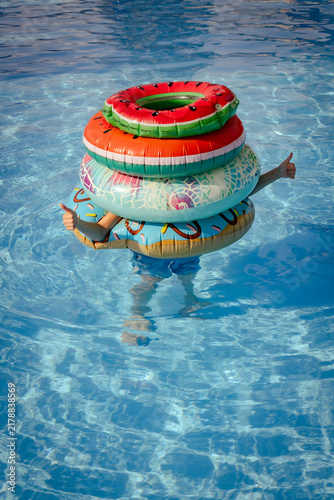 Fun in the swimming pool
