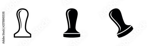 Принти на полотні Coffee tamper icons set