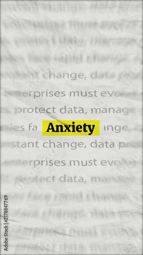 Anxiety - Text News Headline Effect Match Cut