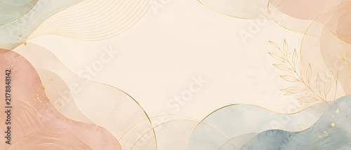 Glass, abstract, water aesthetic flat lay composition on a soft neutral background
