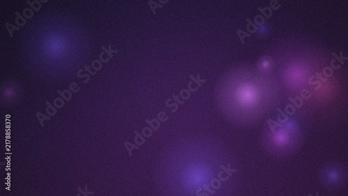 Dark purple background, with bright glowing, circular bokeh light, spots and grainy, texture for atmospheric, digital projects