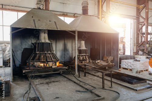 Bell Foundry. Furnace for casting of bronze bells