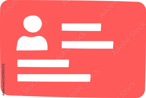 Minimalist Identity Card Vector Illustration