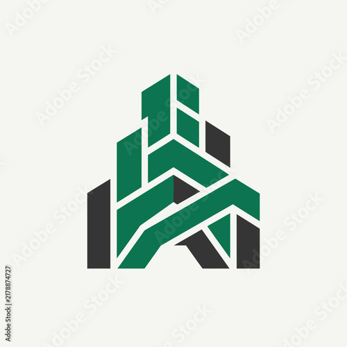 Modern Geometric Abstract Building Design Icon