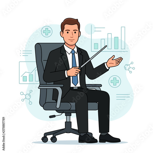 Professional Medical Expert Presenting Scientific Data And Research Insights