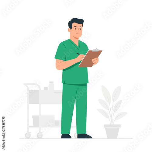 Professional Medical Practitioner Documenting Patient Information With Clipboard
