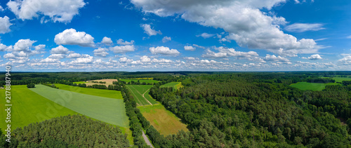 Konstfotografi Panoramic agricultural land and natural landscape