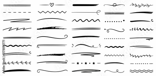 underline vector set