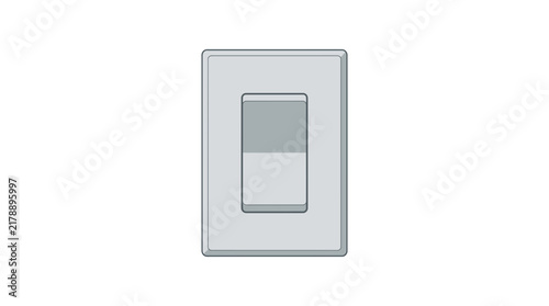 Minimalist Vector Illustration of a Modern Wall Light Switch