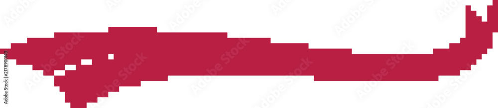 Fototapeta premium Pixelated dynamic swoosh tail