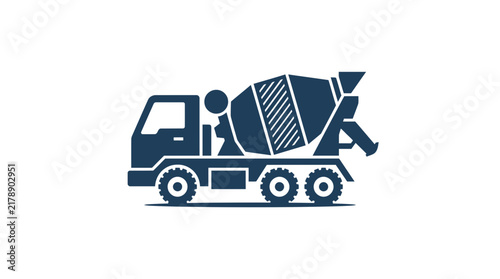 Concrete Mixer Truck Icon