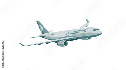 Animated Airplane Flying Vector Graphic on Transparent Background