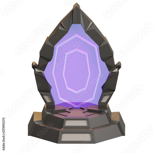 Fantasy Teleport Gate Low Poly 3D RPG Item