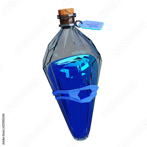 Magic Ice Potion Vial for Fantasy RPG Games