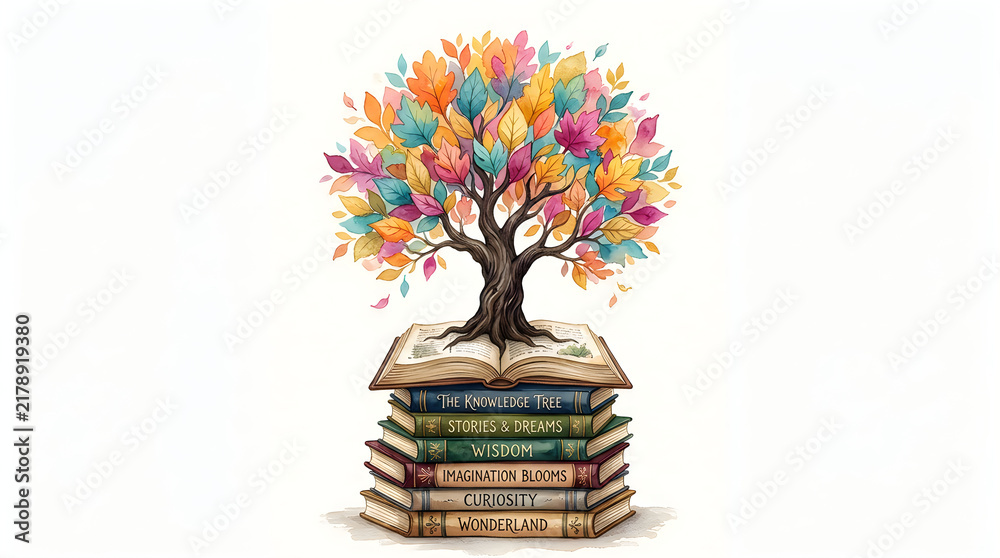 Fototapeta premium The foundation of knowledge how education grows and branches out to shape our future