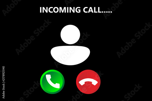 Incoming call icon, Incoming Call User Interface icon, Incoming Phone Calling vector, User Interface icon,